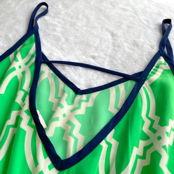 Excellent Condition Francesca’s Boutique Green & White Maxi Dress - Picture 11 of 14